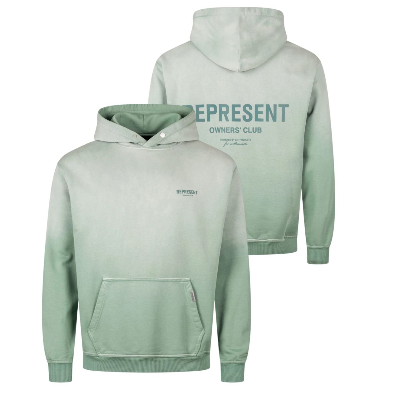 Represent Owners Club Kapuzenpullover Washed Grün