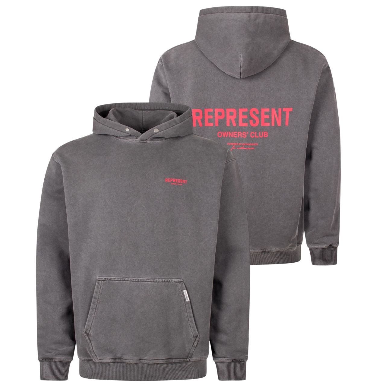 Represent Owners Club Kapuzenpullover Washed Schwarz