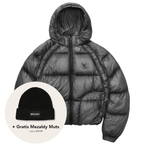 Represent Durchscheinender Kapuzen-Puffer Anthrazit