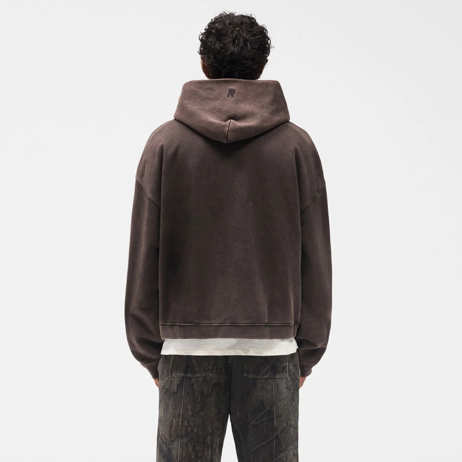 Represent Initial Boxy Kapuzenpullover Braun