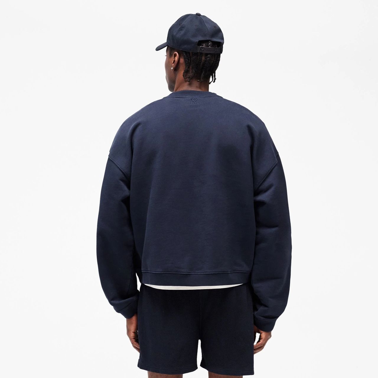 Represent Initial Boxy Pullover Marine