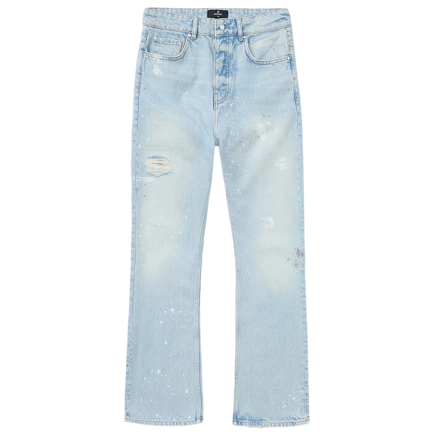 Represent Painted Denim Jeans Hellblau