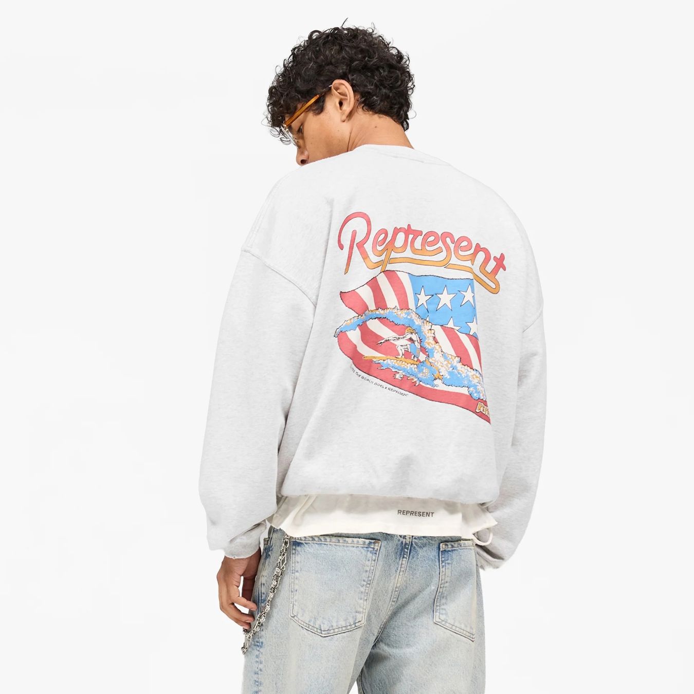 Represent Beach Boys America Band Pullover Grau