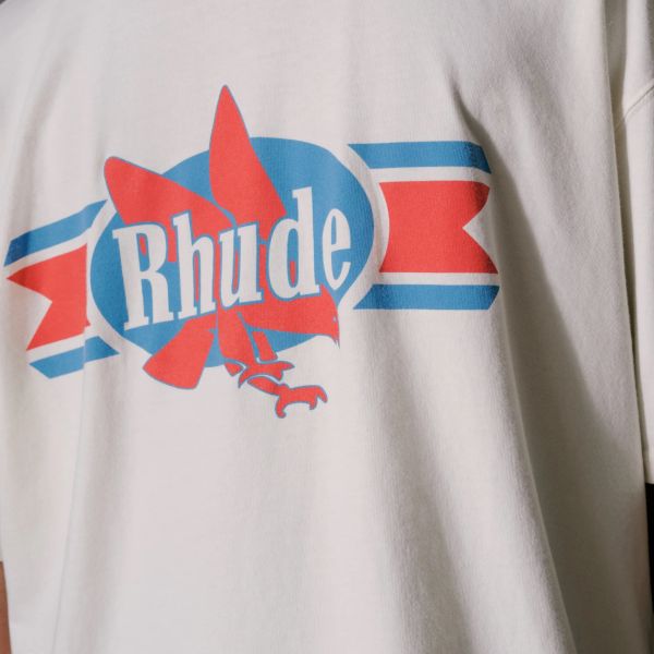 Rhude Chevron Eagle T-shirt Off White