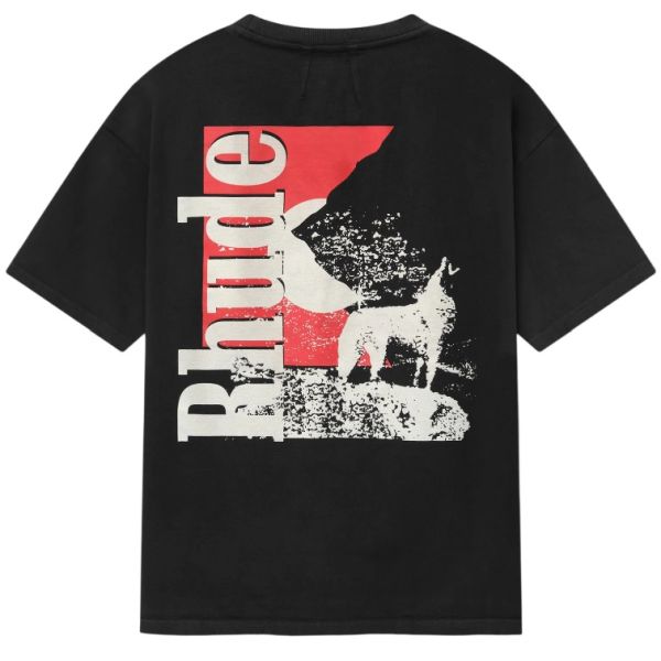 Rhude Moonlight Wolf Pocket T-shirt Zwart