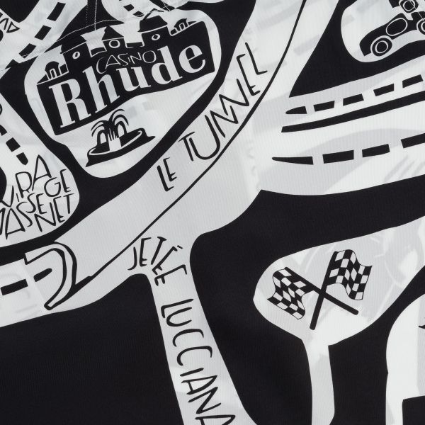 Rhude Strada Silk Overhemd Zwart/Wit