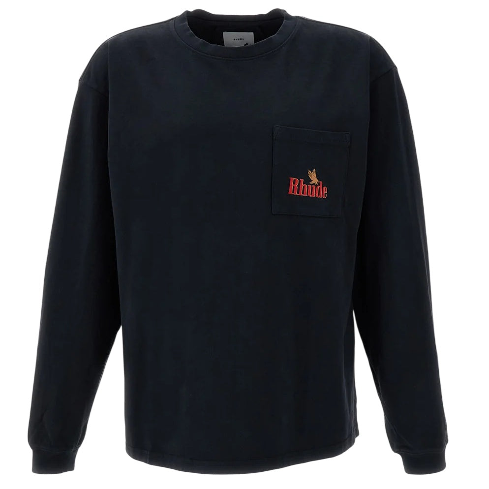 Rhude American Spirit Pocket Longsleeve T-shirt Schwarz