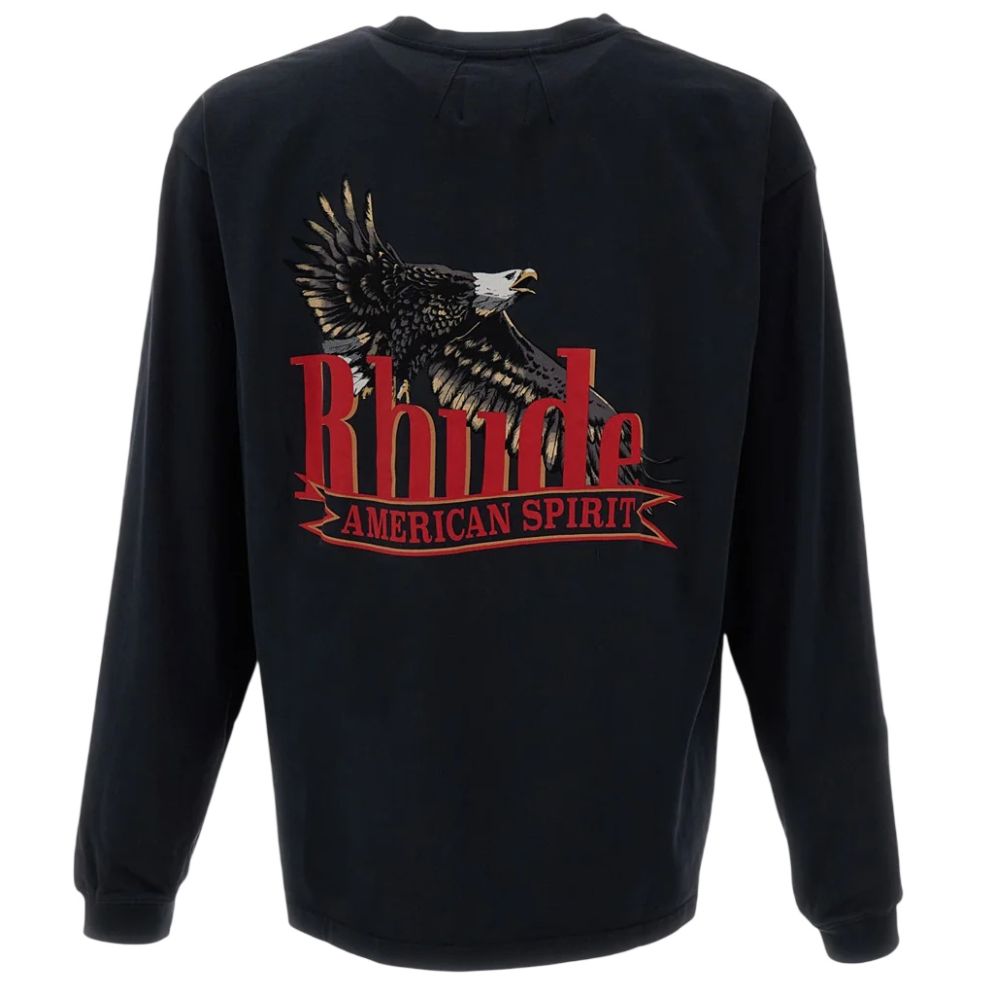 Rhude American Spirit Pocket Longsleeve T-shirt Schwarz