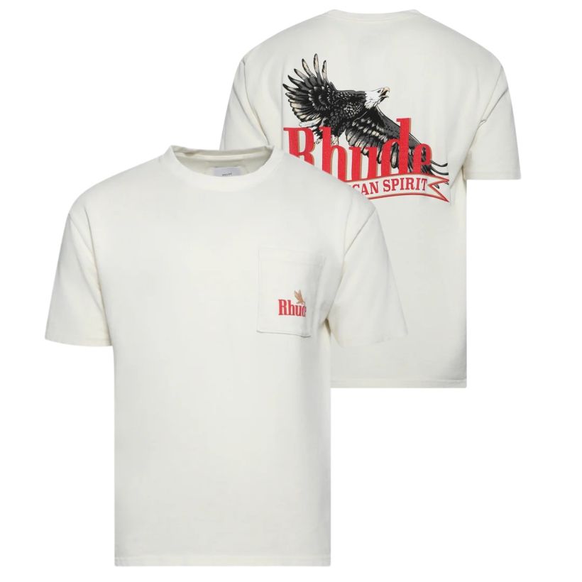 Rhude American Spirit Pocket T-shirt Offwhite