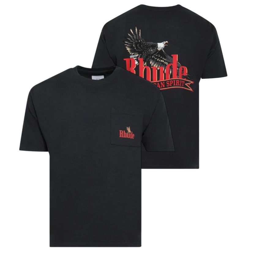 Rhude American Spirit Pocket T-shirt Schwarz