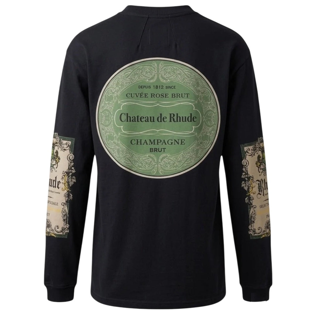 Rhude Bordeaux Reserve Longsleeve T-shirt Schwarz