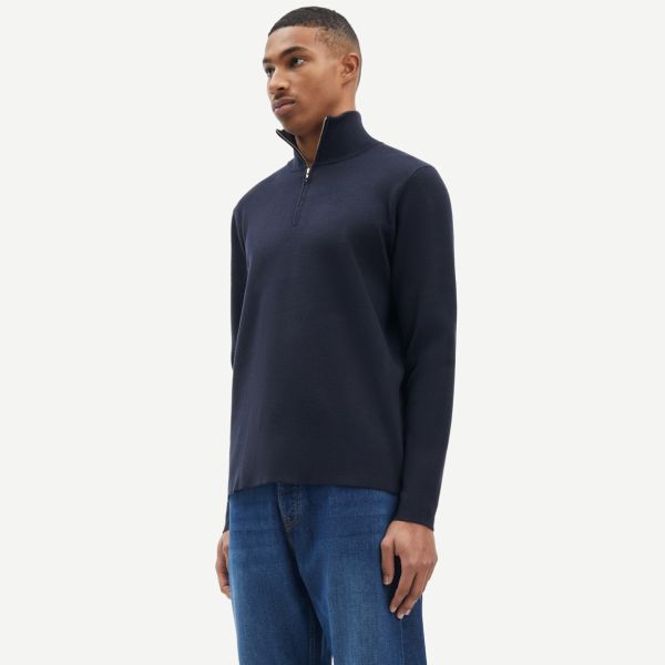 Samsøe Samsøe Gunan Turtle Neck Zip Sweater Navy