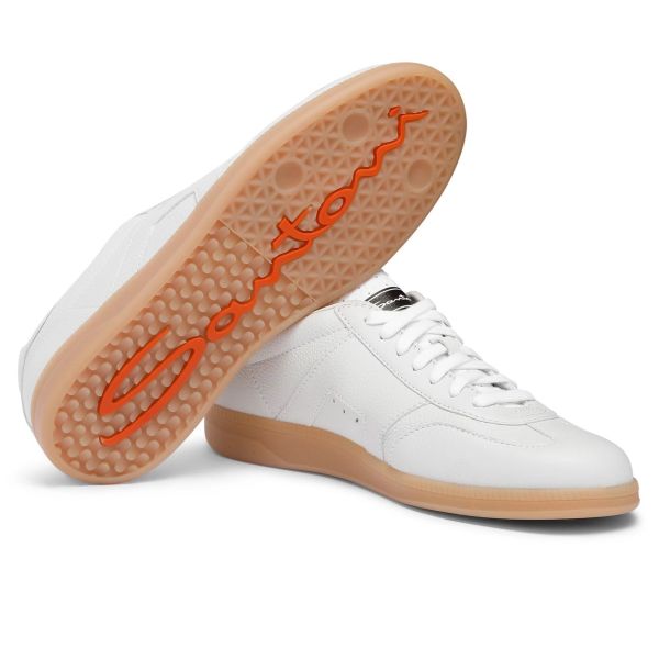 Santoni Double Buckle Signature Olympic Sneaker Wit