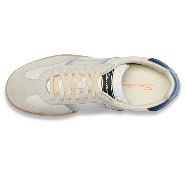 Santoni Double Buckle Signature Olympic Sneaker Wit/Grijs