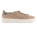 Santoni Double Buckle Signature Suède Sneaker Beige