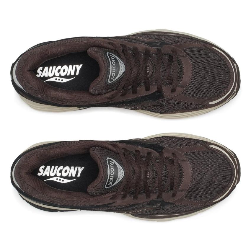Saucony Progrid Omni 9 Suede-Sneaker Braun