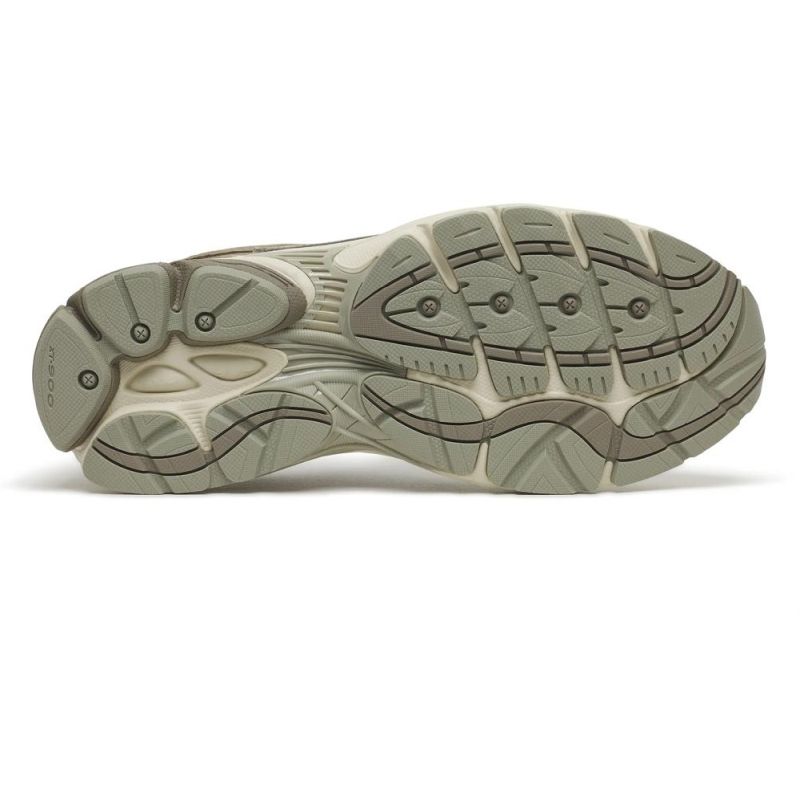 Saucony Progrid Omni 9 Suede-Sneaker Grau/Grün