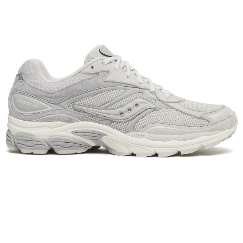Saucony Progrid Omni 9 Suede-Sneaker Offwhite