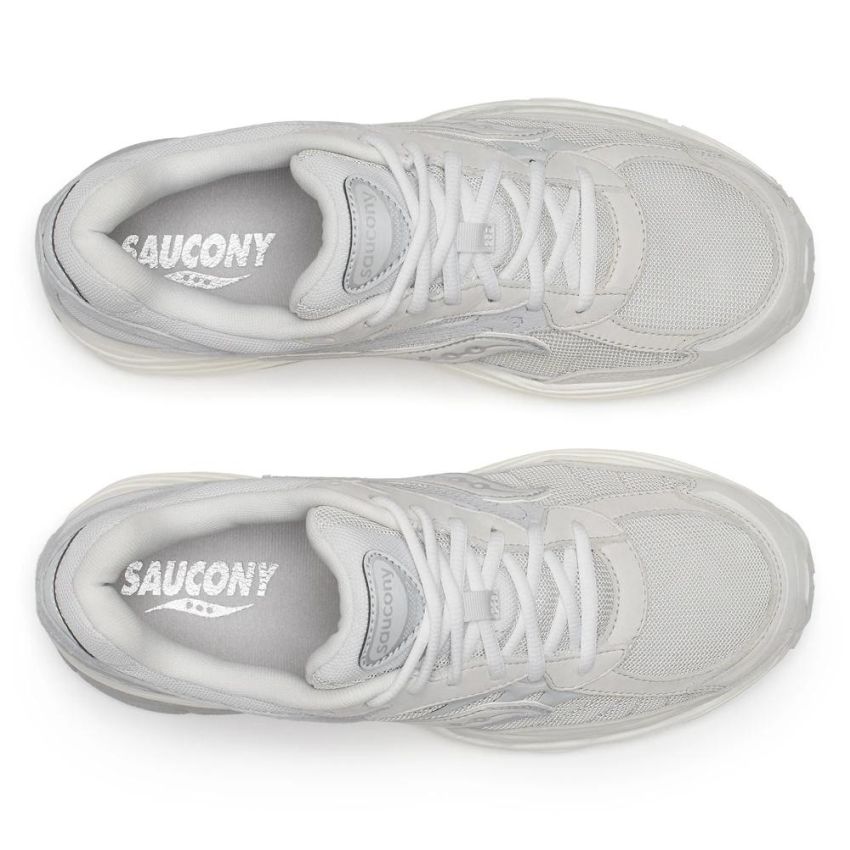 Saucony Progrid Omni 9 Suede-Sneaker Offwhite
