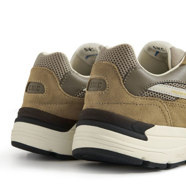 Stepney Workers Club Amiel S-Strike Suede Mix Sneaker Bruin
