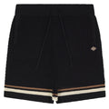 The Couture Club Crochet Knitted Stripe Korte Broek Zwart