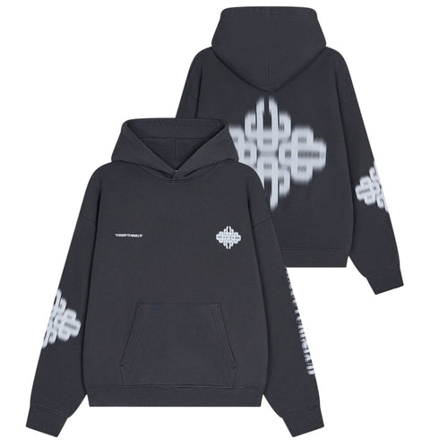 The Couture Club Motion Blurred Emblem Hoodie Antraciet