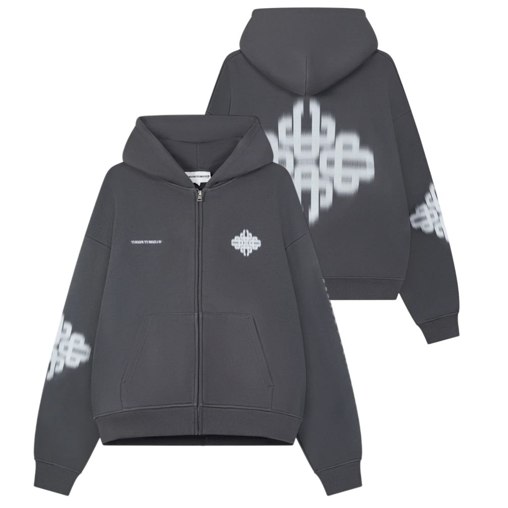 The Couture Club Motion Blurred Emblem Vest Antraciet