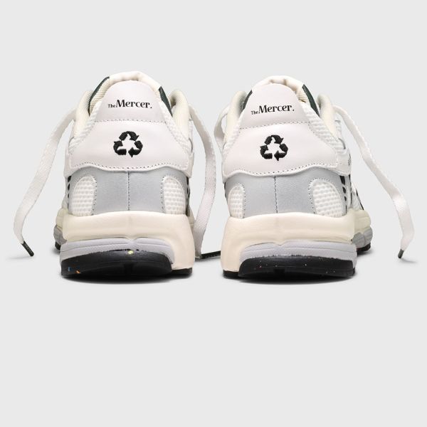 The Mercer Brand The Re-Run White Silver Sneaker Wit/Groen