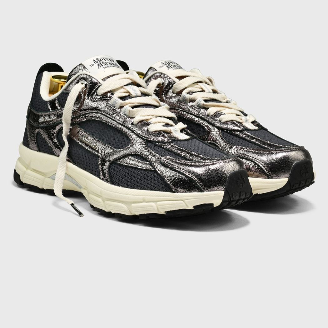The Mercer Brand The Re-Run Cracked Sneaker Anthrazit