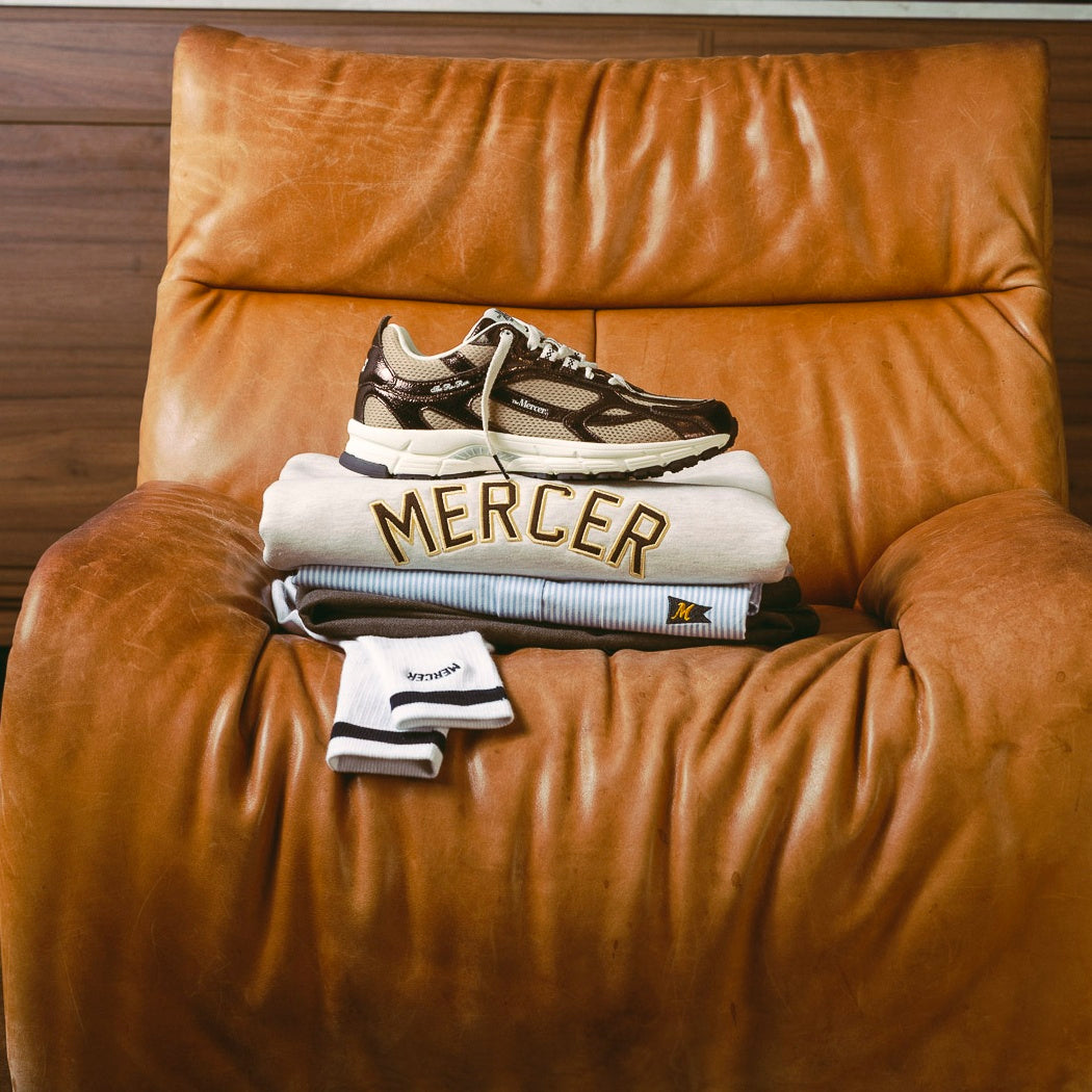 The Mercer Brand The Re-Run Cracked Sneaker Braun