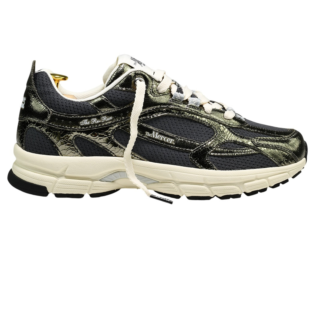 The Mercer Brand The Re-Run Cracked Sneaker Dunkelgrün