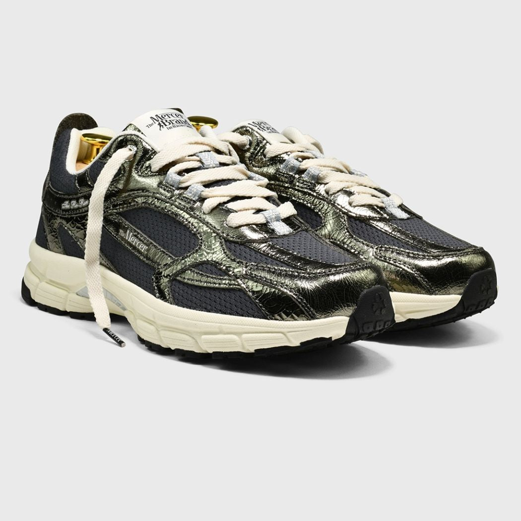 The Mercer Brand The Re-Run Cracked Sneaker Dunkelgrün