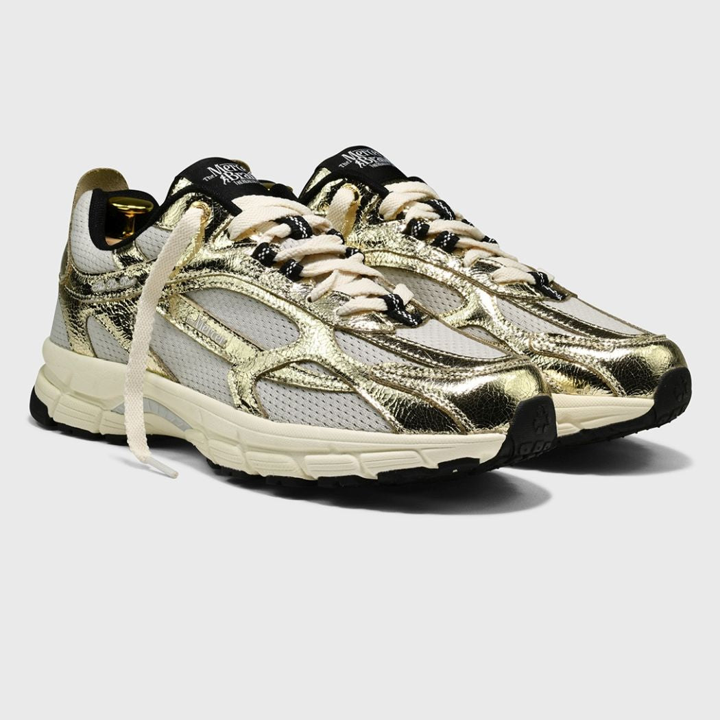 The Mercer Brand The Re-Run Cracked Sneaker Gold