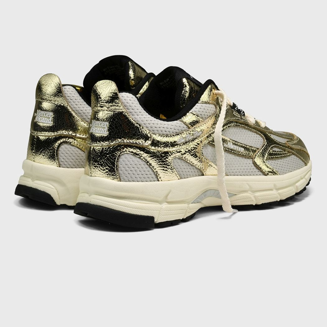 The Mercer Brand The Re-Run Cracked Sneaker Gold