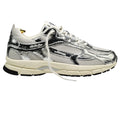 The Mercer Brand The Re-Run Cracked Sneaker Silber