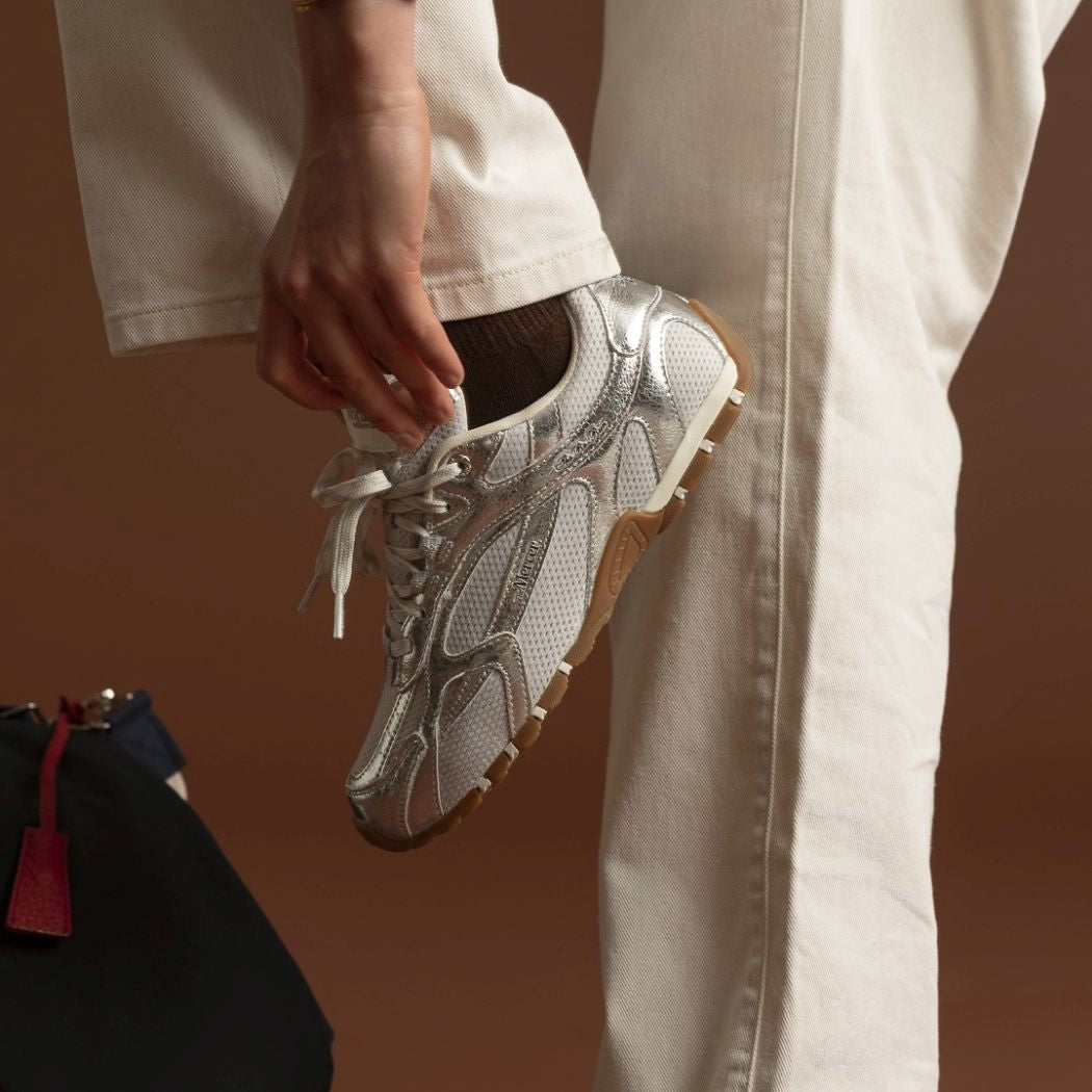 The Mercer Brand The Re-Run Drive Metallic Sneaker Silber