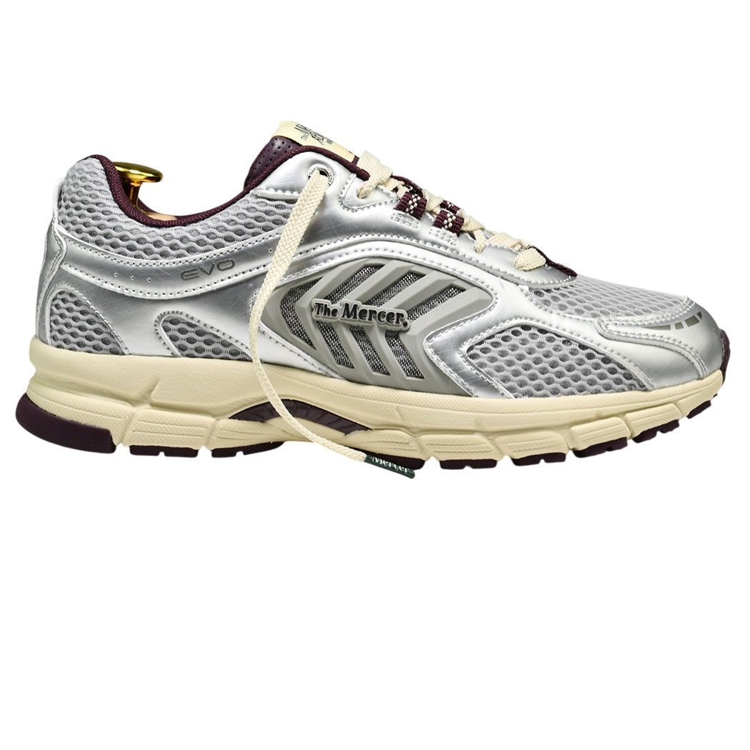The Mercer Brand The Re-Run EVO Silver Sneaker Silber/Rot