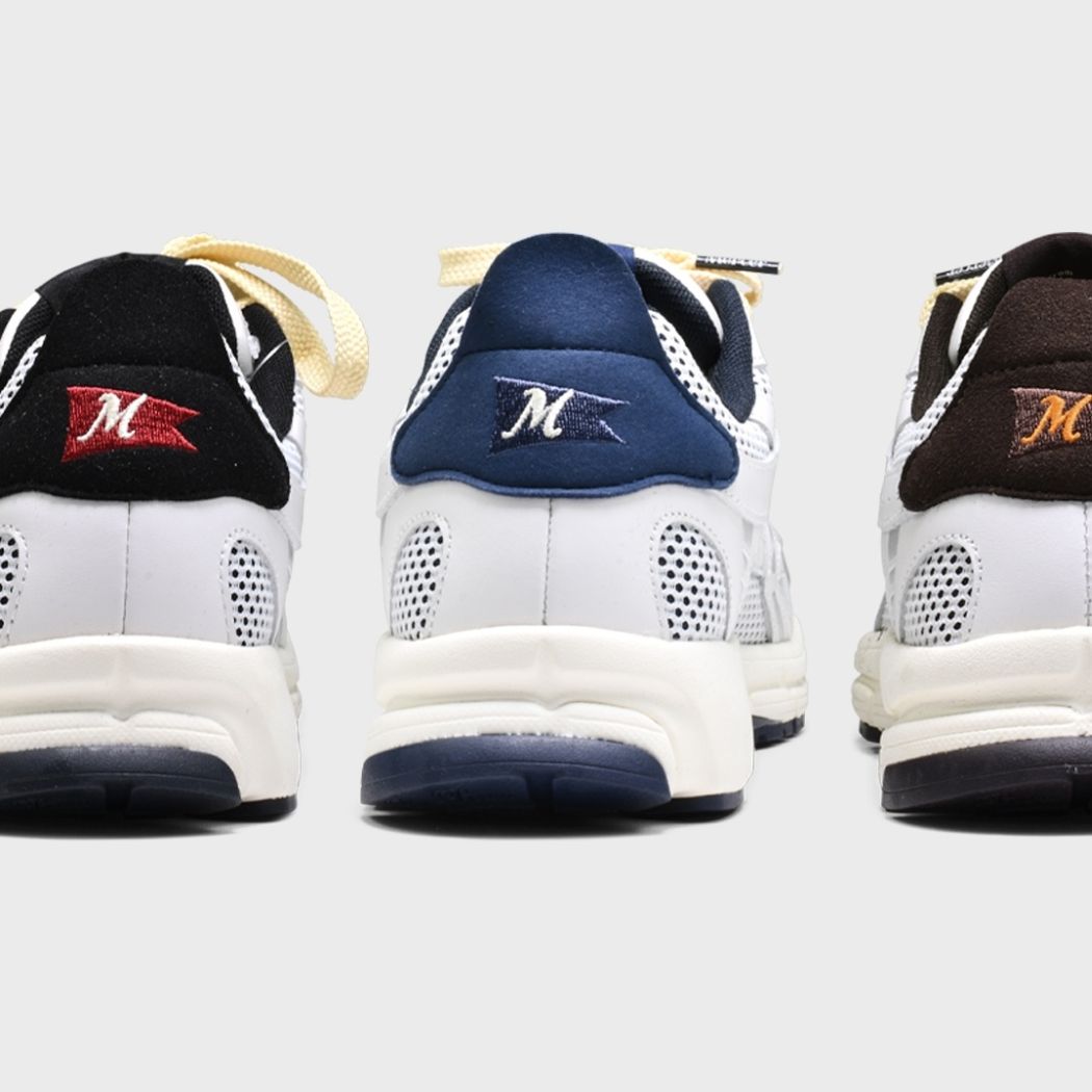 The Mercer Brand The Re-Run Flag Sneaker Weiß/Blau