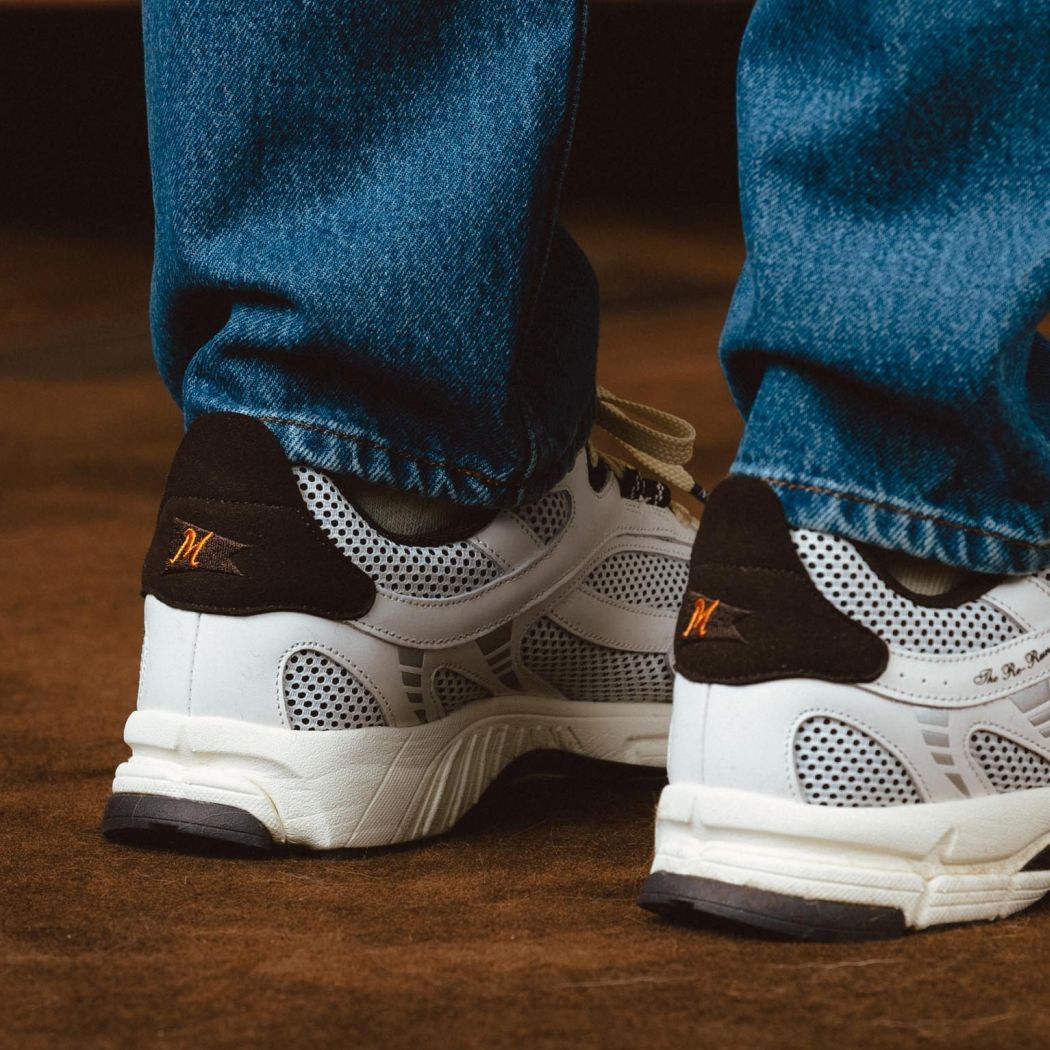 The Mercer Brand The Re-Run Flag Sneaker Weiß/Braun