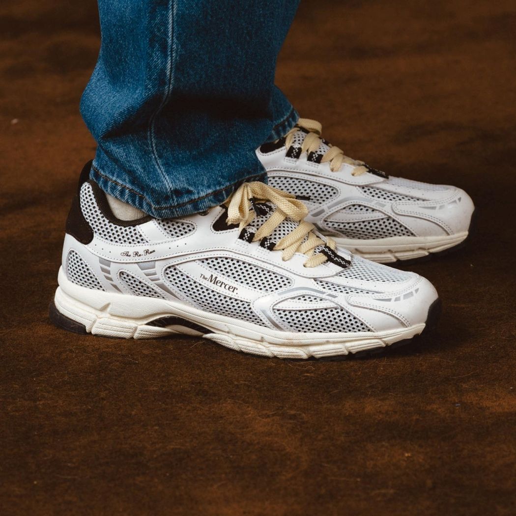 The Mercer Brand The Re-Run Flag Sneaker Weiß/Braun