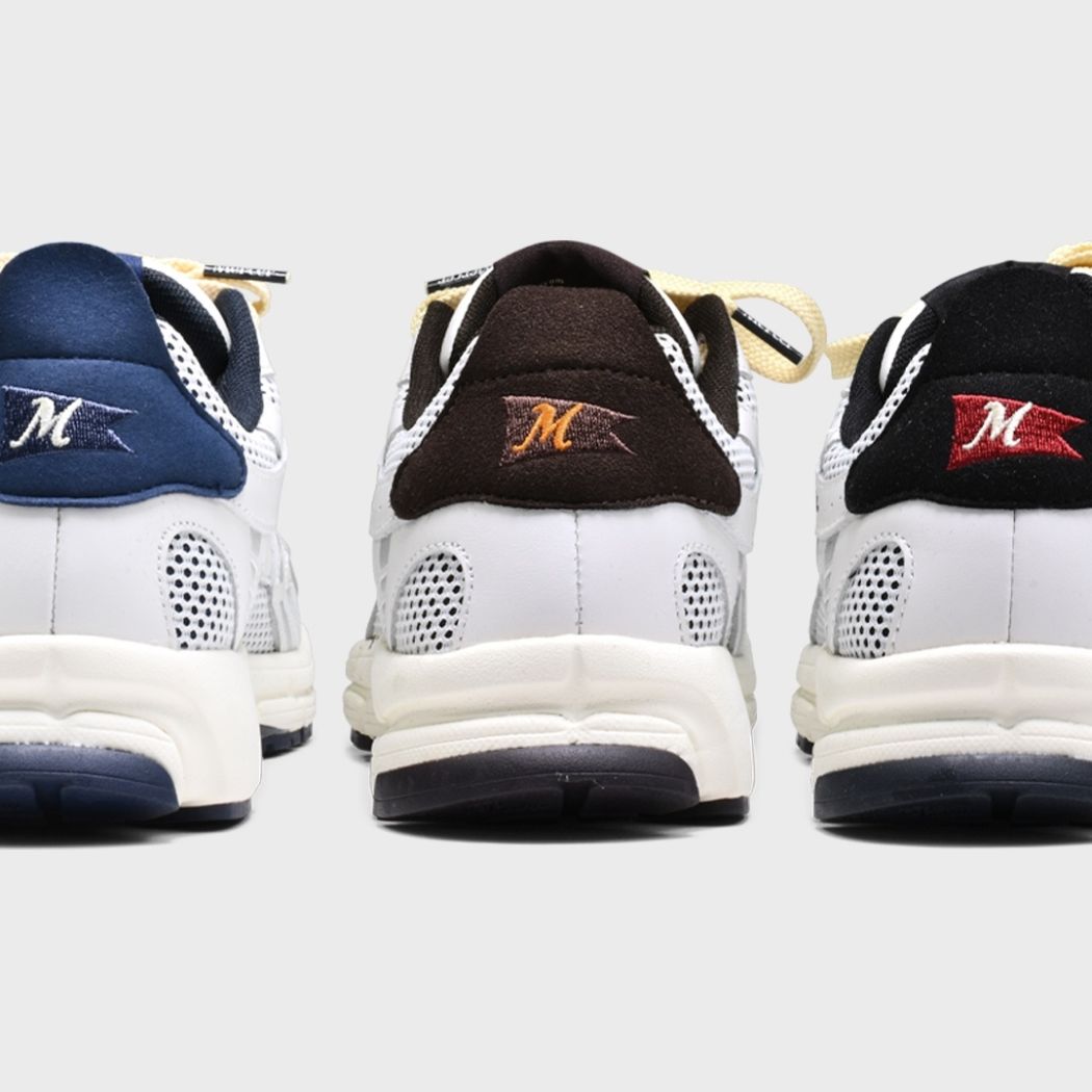 The Mercer Brand The Re-Run Flag Sneaker Weiß/Braun