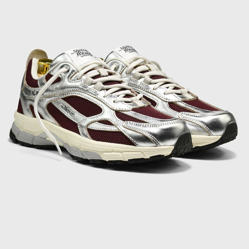 The Mercer Brand The Re-Run Pine Metallic Sneaker Silber/Bordeaux