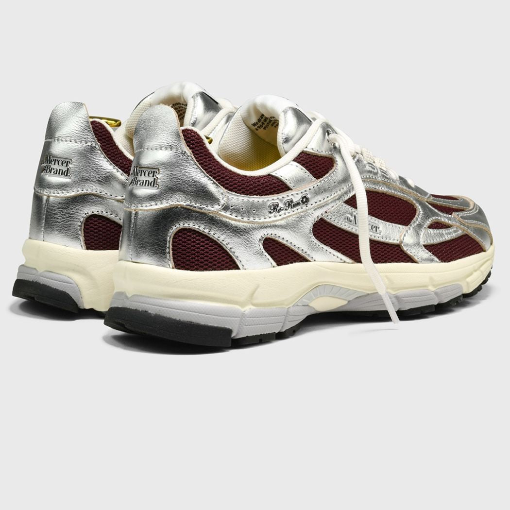 The Mercer Brand The Re-Run Pine Metallic Sneaker Silber/Bordeaux