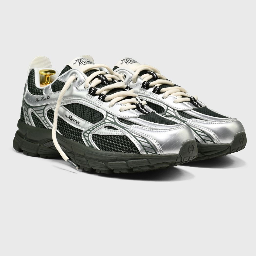 The Mercer Brand The Re-Run Scratched Sneaker Dunkelgrün