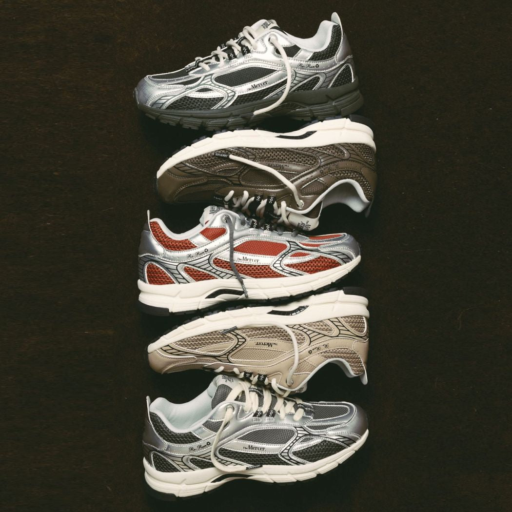 The Mercer Brand The Re-Run Scratched Sneaker Dunkelgrün