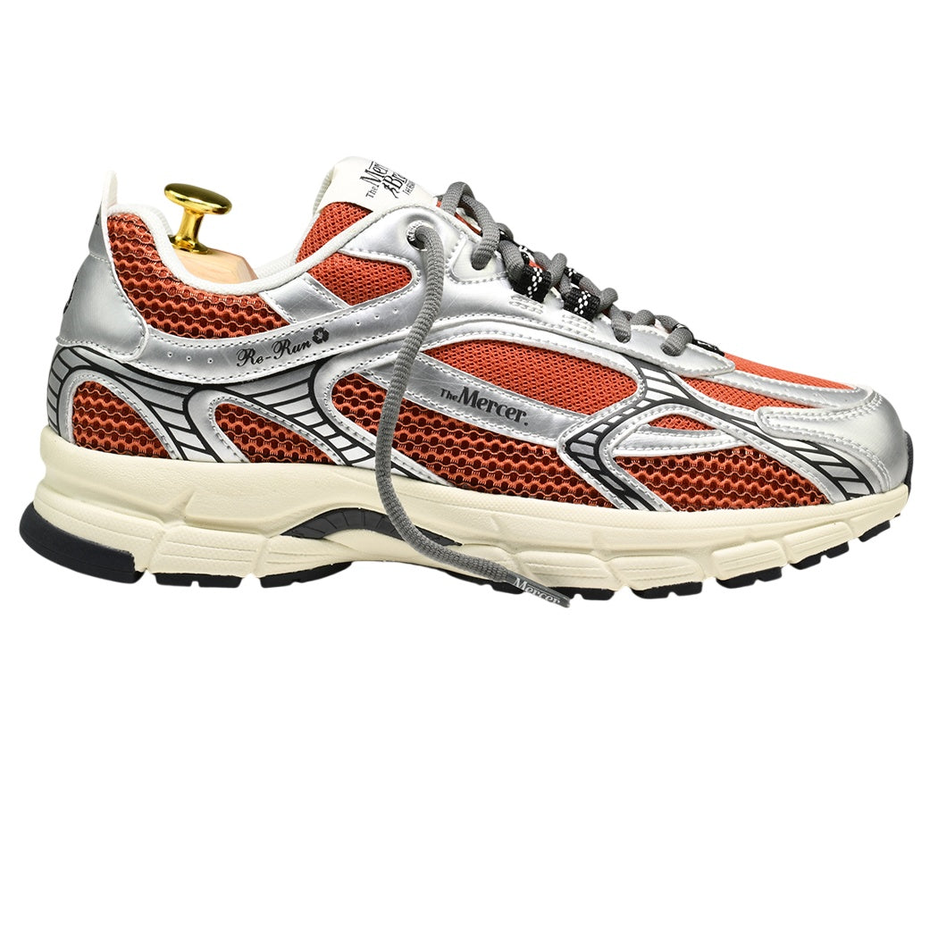 The Mercer Brand The Re-Run Scratched Sneaker Orange/Silber