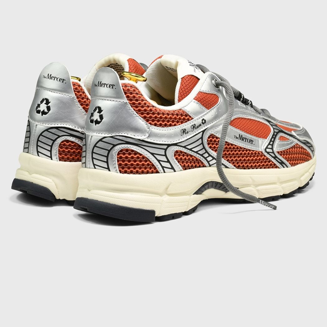 The Mercer Brand The Re-Run Scratched Sneaker Orange/Silber