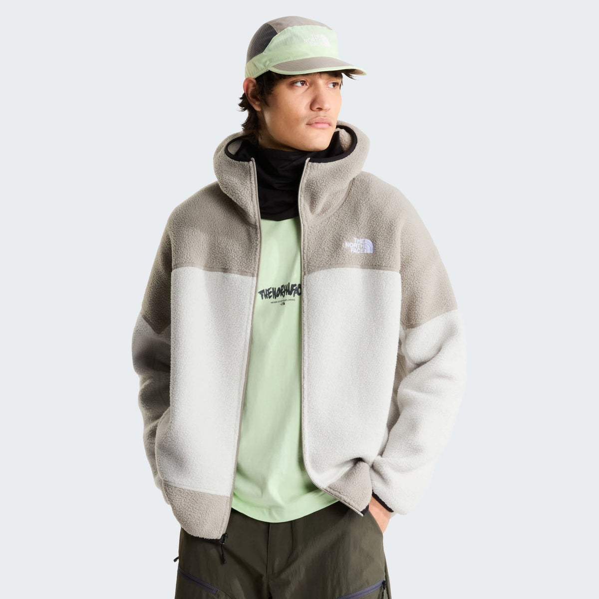 The North Face NSE Mask Fleece Jacke Offwhite