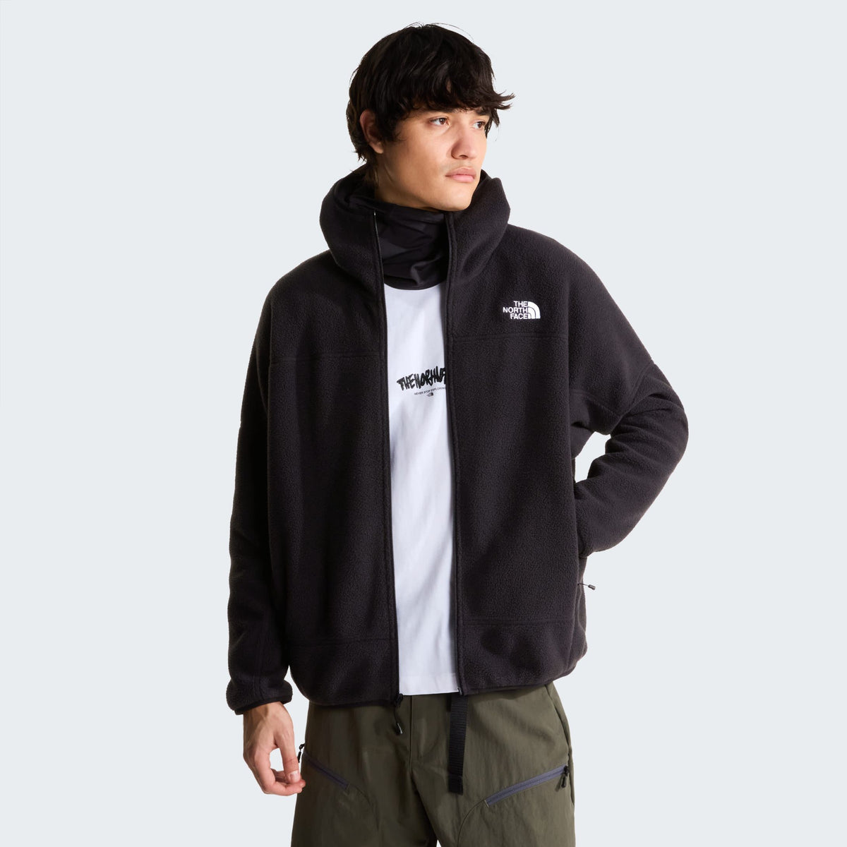 The North Face NSE Mask Fleece Jacke Schwarz