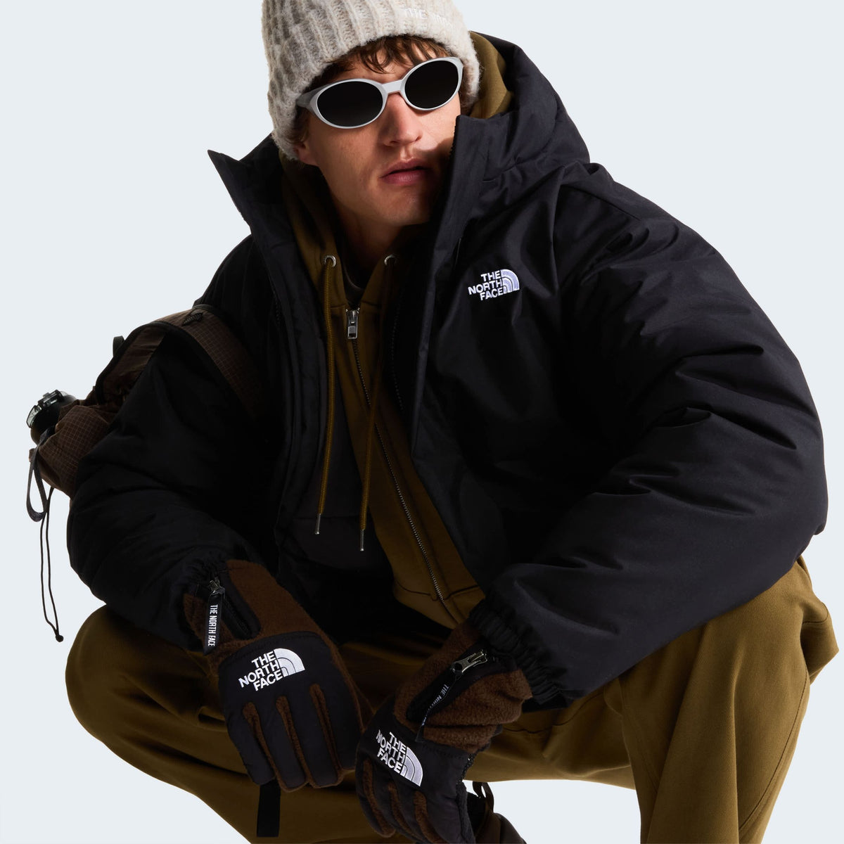 The North Face Oversized Puffer Schwarz